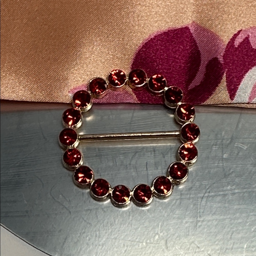 Gold Round Scarf Ring - #227